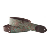 Right On Straps Leathercraft Blackguard Guitar Strap (Teal)