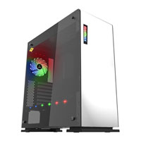GameMax Vega White, Full Tower White/Black RGB Case, With Tempered Glass Window, USB3.0/USB2.0