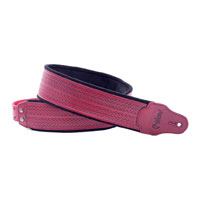 Right On Straps Leathercraft Tress Guitar Strap (Red)