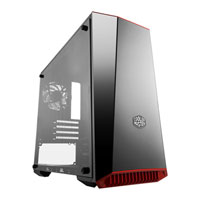 Cooler Master MasterBox Lite 3.1, Mini Tower Computer Chassis, MicroATX/Mini-ITX, with Window + Red/White/Black Trims