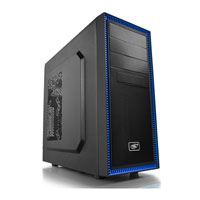 DeepCool Tesseract BF Mid Tower Chassis, Black/ Blue, ATX, USB 3.0/USB 2.0