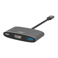 PQI R7 Mobility, 3 Port, USB 3.1 Type C to HDMI-4K/USB3.1/USB-C Multi Hub PC/MAC
