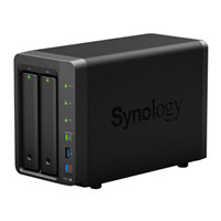 2 Bay Synology DS718+ Desktop NAS Enclosure, Quad Core Intel Celeron, 2GB DDR3L, 2.5
