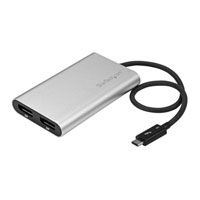StarTech.com Thunderbolt 3 to Dual DisplayPort Adapter - 4K 60Hz - Mac and Windows Compatible
