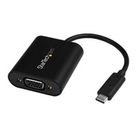 StarTech.com CDP2VGASA USB-C to VGA Adapter - with Presentation Mode Switch - 1920x1200