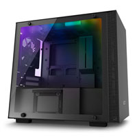 NZXT H200i, Black, Mini-ITX Computer Chassis, w/ Tempered Glass Window, Smart Control, Mini-ITX, 2x 120mm Fans, 2x USB3