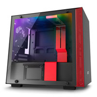 NZXT H200i, Red, Mini-ITX Computer Chassis, w/ Tempered Glass Window, Smart Control, Mini-ITX, 2x 120mm Fans, 2x USB3