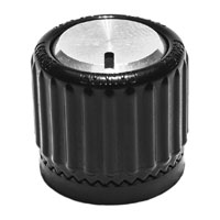 LOKNOB 6061, High Impact ABS LOKNOB 3/4" OD Series (Black / Silver)