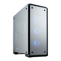 Corsair Crystal Series 570X RGB Mirror Black Tempered Glass Mid Tower PC Case, ATX/mATX/mITX, 3x SP120 RGB Fans, USB3.1C