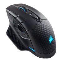Corsair DARK CORE RGB Optical Gaming Mouse, 3-Zone RGB, 16000dpi, Wireless/Wired, 1ms, RF/BT/USB, 9 Button, 2 Side Grips
