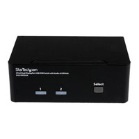 Startec Dual DisplayPort USB KVM Switch with Audio & USB 2.0 Hub