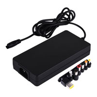 120W SilverStone AD120-T- 19V Laptop Power Supply AC Adapter, Includes 7 Charger Tips