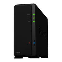 Synology DS118 1 bay All-In-One NAS Server SSD/HDD 2.5" & 3.5"