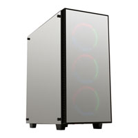 GameMax Sapphire RGB Tempered Glass, Mid Tower Case, Mirror Finish Front+Side Windows, ATX/mATX/mITX, 3x 120mm RGB Fans