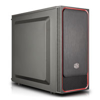 Cooler Master MasterBox E500L Red Trim, Mid Tower PC Case, ATX/MicroATX/Mini-ITX, 120mm Fan, USB 3.0, Slide Front Panel