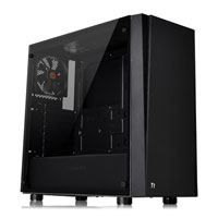 ThermalTake Versa J21 TG, Black, Mid Tower Computer Chassis, w/ Tempered Glass Window, ATX/MicroATX/Mini-ITX, 120mm Fan