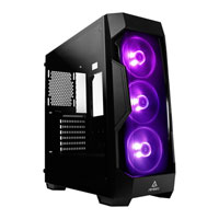 Antec Dark Fleet DF500 RGB, Black, Mid Tower PC Case, w/ TG Side+Plastic Front Window, ATX/mATX/mITX, 3x 120mm RGB Fans