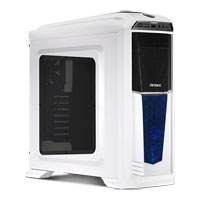 Antec GX330 Gaming Computer Chassis, White, Windowed, ATX/MicroATX, 2x 120mm Blue LED Fans, Radiator Support, USB 3.0