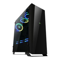 GameMax Aurora RGB Chassis, Tempered Glass, 3x120mm Fans Included, Upto 280mm Radiator Support, ATX/MicroATX/Mini ITX