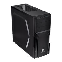 Thermaltake Versa H21 Mid Tower Computer Chassis, ATX/mATX, 1 x USB 3.0, 1 x 120mm rear exhaust fan, Black