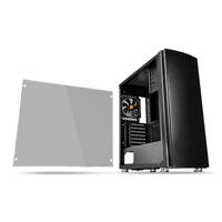 Versa H27 Tempered Glass Edition, Black, Mid Tower Computer Chassis, USB 3.0, 120mm Fan Included