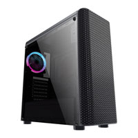 CiT Alizarin Windowed PC Gaming Chassis, 1x Halo Ring 120mm Fan, 360mm Radiator Support, ATX/mATX/mITX, USB 3.0