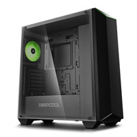 DeepCool EARLKASE V2 RGB, Black, Mid Tower Computer Chassis, ATX/mATX/mITX, w/ Tempered Glass , LED Light Strip, USB3