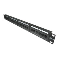 Xclio 19" 24 Port CAT5/6E Patch Panel PoE Ready