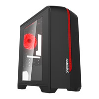 GameMax Centauri, Black/ Red, MicroATX Computer Chassis, with Window, MicroATX/Mini-ITX, 2x120mm Red LEDs Fans, USB3.0