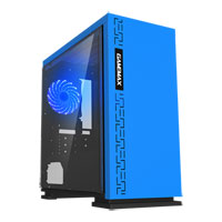 GameMax Expedition, Blue Gaming MicroATX Computer Chassis, with Window, MicroATX,1x120mm Blue LED Fan, USB 3.0/USB 2.0