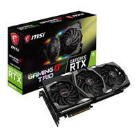 MSI GeForce RTX 2080 Ti GAMING X TRIO 11GB GDDR6 Ray-Tracing Graphics Card, 4352 Core, 1350MHz GPU, 1755MHz Boost