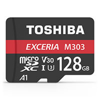 Toshiba Exceria M303 128GB V30 High Video Speed Micro SD Memory Card