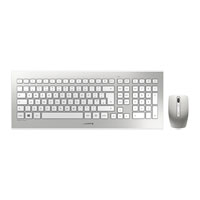 CHERRY DW-0310GB Wireless Keyboard and Mouse Silver/White