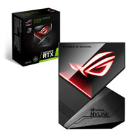ASUS ROG GeForce RTX NVLink SLI Bridge, 2-Way w/ 60mm 3-Slot Configuration, RGB, for GeForce RTX 2080/2080 Ti
