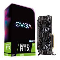 EVGA GeForce RTX 2080 BLACK EDITION GAMING 8GB GDDR6 Ray-Tracing Graphics Card, 2944 Core, 1515MHz GPU, 1710MHz Boost