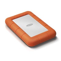 LaCie Rugged Mini 2TB External Portable Hard Drive/HDD - Orange/White