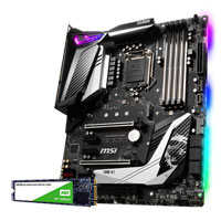 MSI MPG Z390 GAMING PRO CARBON ATX RGB Motherboard & WD Green 240GB 2280 M.2 SATA III Solid State Drive