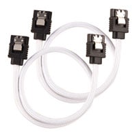 Corsair 30cm White Premium Braided Sleeved SATA Data Cable