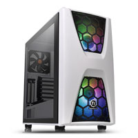 Thermaltake Commander C34 Snow Midi Chassis, Tempered Glass, 2x 200mm ARGB Fans/1x 120mm, USB 3.0, ATX/MicroATX/Mini-ITX