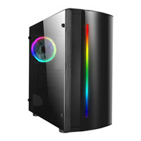 CiT Beam Chassis, RGB Front Panel, Acrylic Side Window, 120mm Fan, Radiator Support, MicroATX/Mini-ITX
