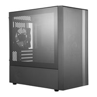 Cooler Master MasterBox NR400 (w/o ODD), Black, MicroATX PC Case, w/ Tempered Glass Window, mATX/mITX, 2x 120mm Fans