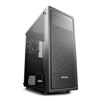 DEEPCOOL E-SHIELD Mid Tower Chassis, Black, Tempered Glass, 120mm Fan, Radiator Support, E-ATX/ATX/MicroATX/MiniITX