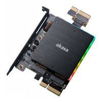 Akasa RGB Dual M.2 PCIe SSD Adapter