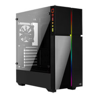 Aerocool Playa Mid Tower Gaming Chassis, Tempered Glass, 120mm Fan, USB 3.0, ATX/MicroATX/Mini-ITX