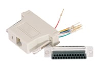ScanFX RJ45(F) to DB25(F) nulling serial adaptor ( Modular Adapter )