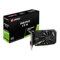 MSI GeForce GTX 1650 AERO ITX OC 4GB GDDR5 Graphics Card, 896 Core, 1485MHz GPU, 1740MHz Boost