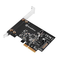 Silverstone ECU02 Add-in-Card, PCIe Gen3 x2, USB 3.1 Gen2 (10GB/s) 20-pin Header, SATA Power Connector