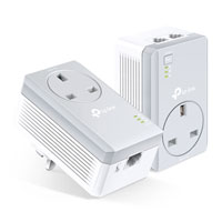 TP-LINK Twin Pack 2-Port Passthrough Homeplug Powerline Starter Kit