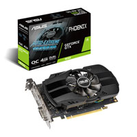 ASUS GeForce GTX 1650 PHOENIX OC 4GB GDDR5 Graphics Card, 896 Core, 1485MHz GPU, 1680MHz Boost
