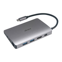 9 in 1 Akasa USB 3.1 Type C Dock (60W Power Delivery Type Cx1,USB3.1Type A x 2/SD,Micro SD/4K HDMI/GbE/Mini DP/Audio)